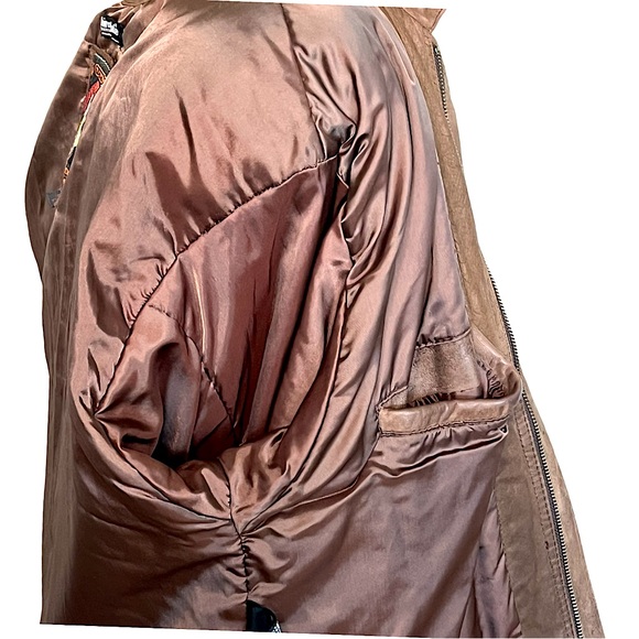 Wilsons Adventure Bound Leather Bomber Jacket Brown Men’s L Distressed Vintage - Picture 9 of 12